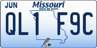 MO license plate QL1F9C