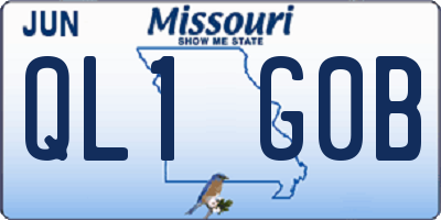 MO license plate QL1G0B