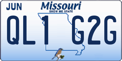 MO license plate QL1G2G