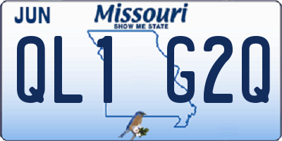 MO license plate QL1G2Q