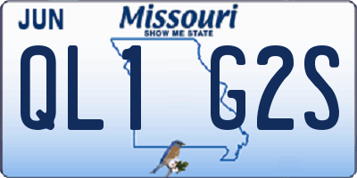 MO license plate QL1G2S