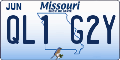 MO license plate QL1G2Y