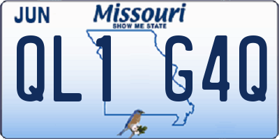MO license plate QL1G4Q