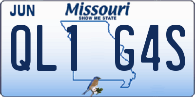 MO license plate QL1G4S