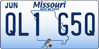 MO license plate QL1G5Q