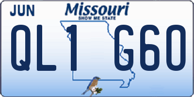 MO license plate QL1G6O