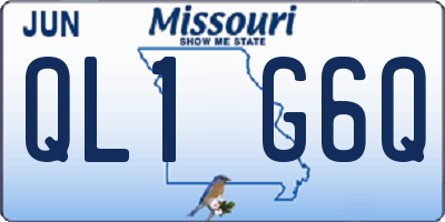 MO license plate QL1G6Q