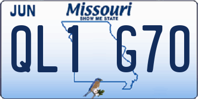 MO license plate QL1G7O