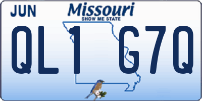 MO license plate QL1G7Q