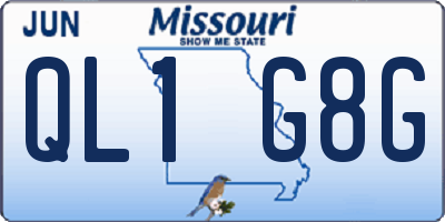 MO license plate QL1G8G