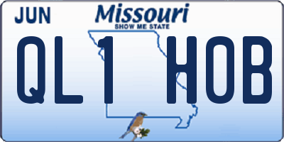MO license plate QL1H0B