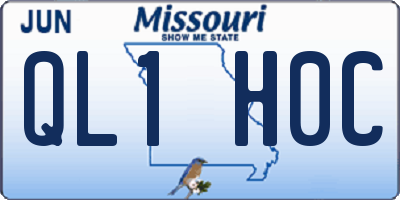 MO license plate QL1H0C