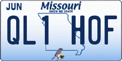 MO license plate QL1H0F
