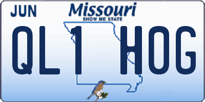 MO license plate QL1H0G