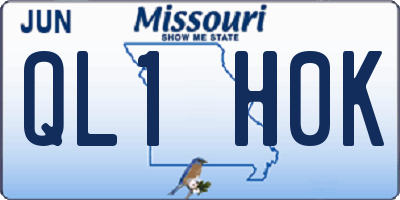 MO license plate QL1H0K