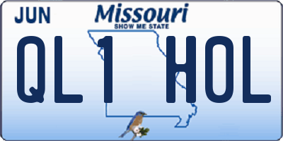 MO license plate QL1H0L