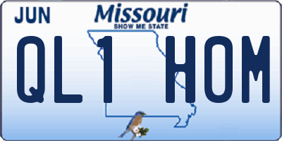 MO license plate QL1H0M