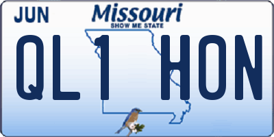 MO license plate QL1H0N