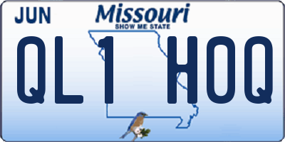 MO license plate QL1H0Q