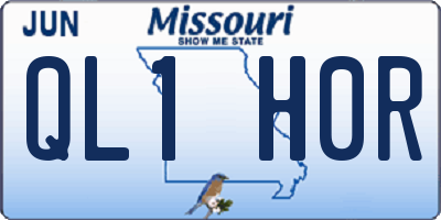 MO license plate QL1H0R