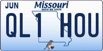 MO license plate QL1H0U