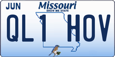 MO license plate QL1H0V