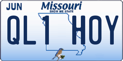 MO license plate QL1H0Y