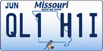 MO license plate QL1H1I