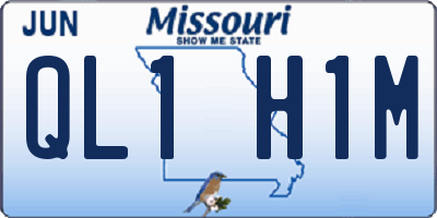 MO license plate QL1H1M