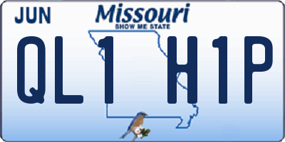 MO license plate QL1H1P
