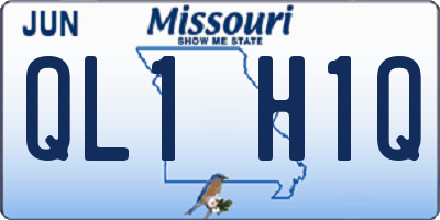 MO license plate QL1H1Q