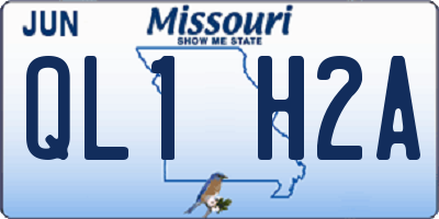 MO license plate QL1H2A