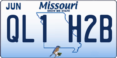 MO license plate QL1H2B