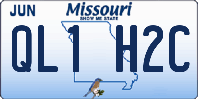MO license plate QL1H2C