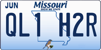 MO license plate QL1H2R