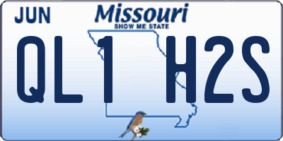 MO license plate QL1H2S