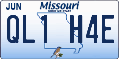 MO license plate QL1H4E