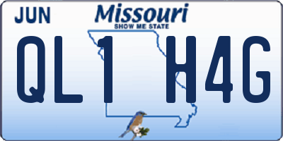 MO license plate QL1H4G