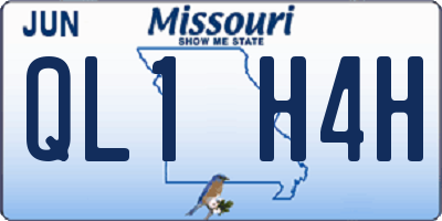 MO license plate QL1H4H