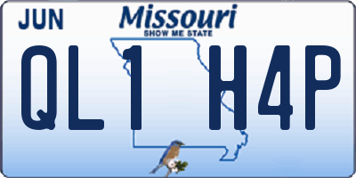 MO license plate QL1H4P