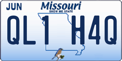 MO license plate QL1H4Q