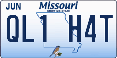 MO license plate QL1H4T
