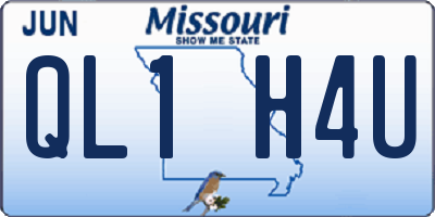 MO license plate QL1H4U