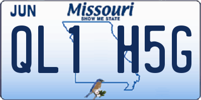 MO license plate QL1H5G