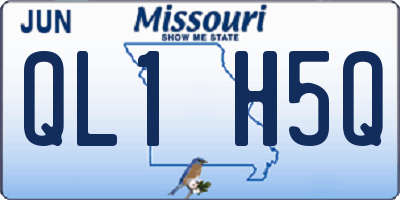 MO license plate QL1H5Q
