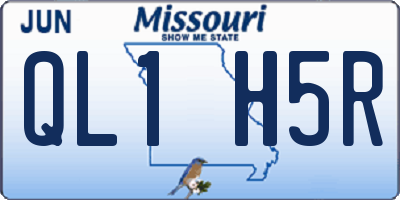 MO license plate QL1H5R