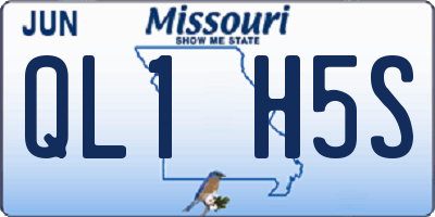 MO license plate QL1H5S