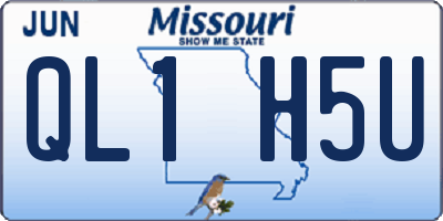 MO license plate QL1H5U