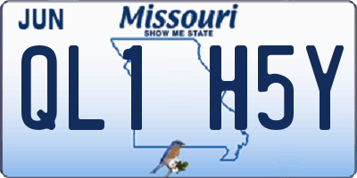 MO license plate QL1H5Y