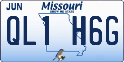 MO license plate QL1H6G